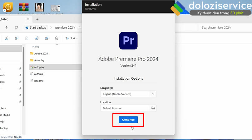 Hãy chọn Continue.