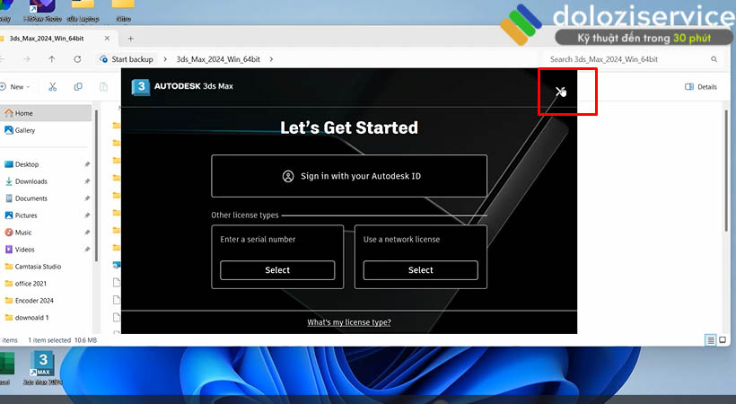 Cách Cài Đặt và Tải 3DS MAX 2024 Dễ Dàng Nhất 9 Đóng cửa sổ khởi động.