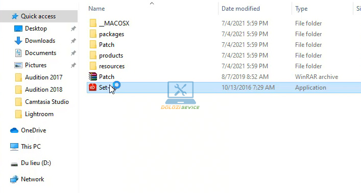 Chạy File cài đặt phần mềm