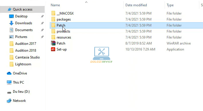 Mở thư mục có File kích hoạt bản quyền