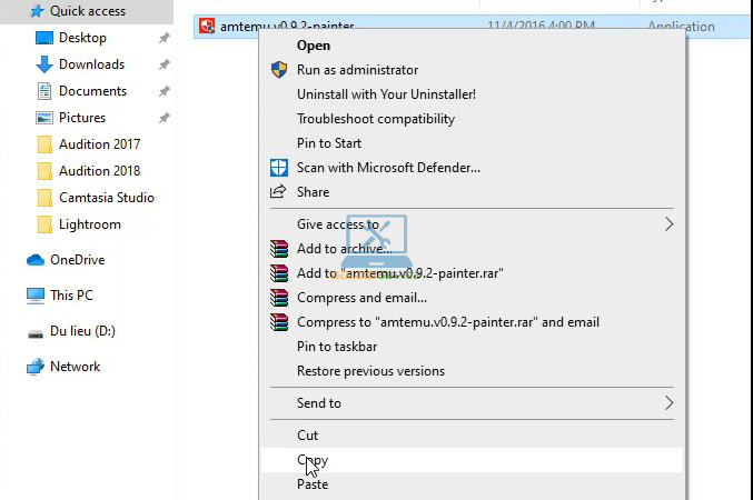 Copy phần mềm kích hoạt bản quyền
