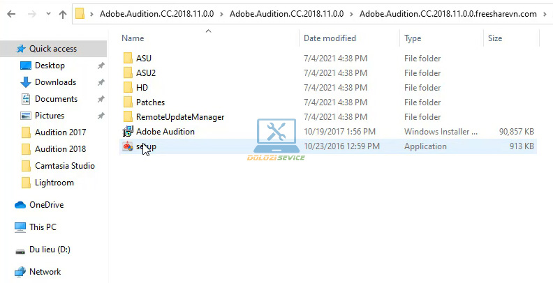 Hướng dẫn cài đặt và tải Audition 2018 dễ dàng tại đây! 3 Chạy File cài đặt phần mềm