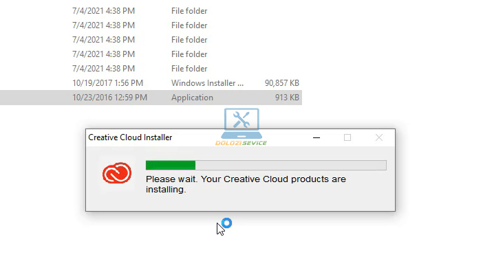 Đợi phần mềm Audition 2018 Full Crack cài đặt hoàn tất