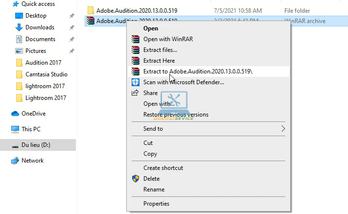 Giải nén phần mềm Audition 2020 Full Crack