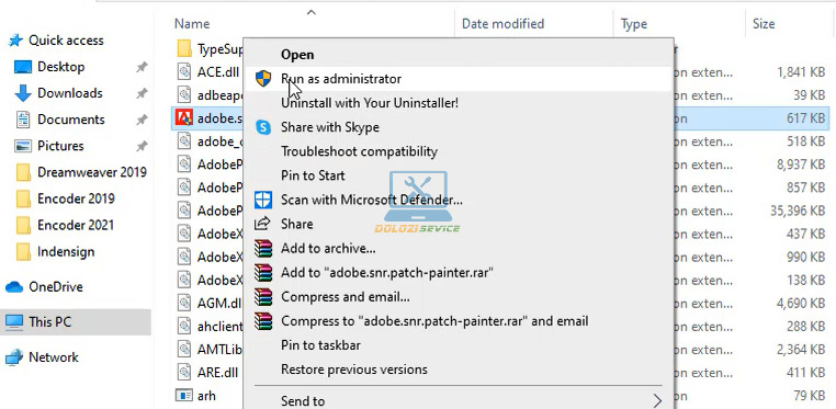 Chạy File kích hoạt với quyền Admin
