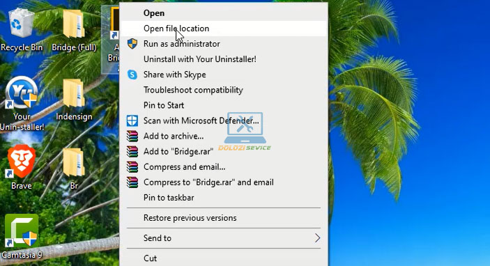 Mở thư mục cài đặt phần mềm Bridge 2017
