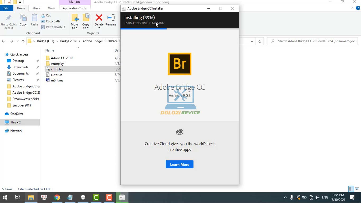 Đợi phần mềm Bridge 2019 Full Crack cài đặt hoàn tất