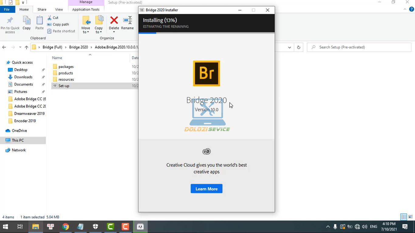 Đợi phần mềm Bridge 2020 Full Crack cài đặt hoàn tất
