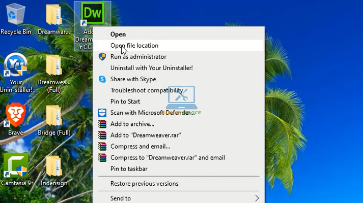 Cài đặt Dreamweaver 2015: Hướng dẫn và Tải phần mềm Miễn phí 13 Truy cập vào thư mục cài đặt Dreamweaver 2015