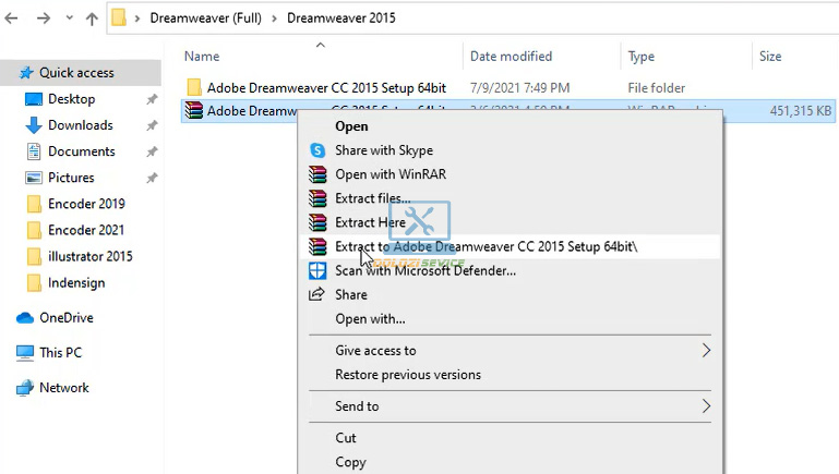 Cài đặt Dreamweaver 2015: Hướng dẫn và Tải phần mềm Miễn phí 2 Giải nén phần mềm Dreamweaver 2015