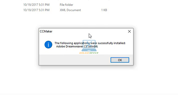 Hoàn tất cài đặt phần mềm Dreamweaver 2018 Full Crack