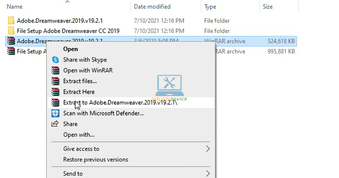 Giải nén phần mềm Dreamweaver 2019 Full Crack