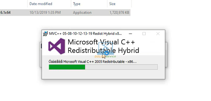 Visual C++ đang được cài đặt
