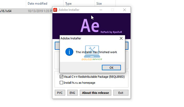 Hoàn tất cài đặt phần mềm After Effects 2019 Full Crack