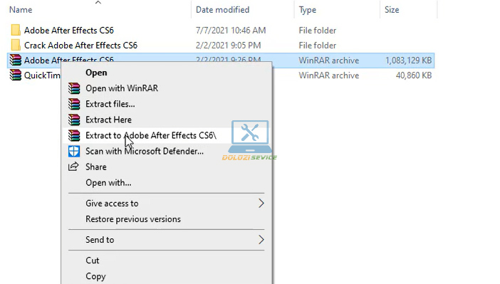 Hướng Dẫn Cài Đặt After Effects CS6 và Tải Phần Mềm Miễn Phí 2 Giải nén phần mềm After Effects CS6 Full Crack