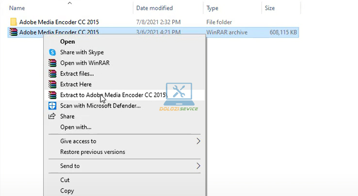 Giải nén phần mềm