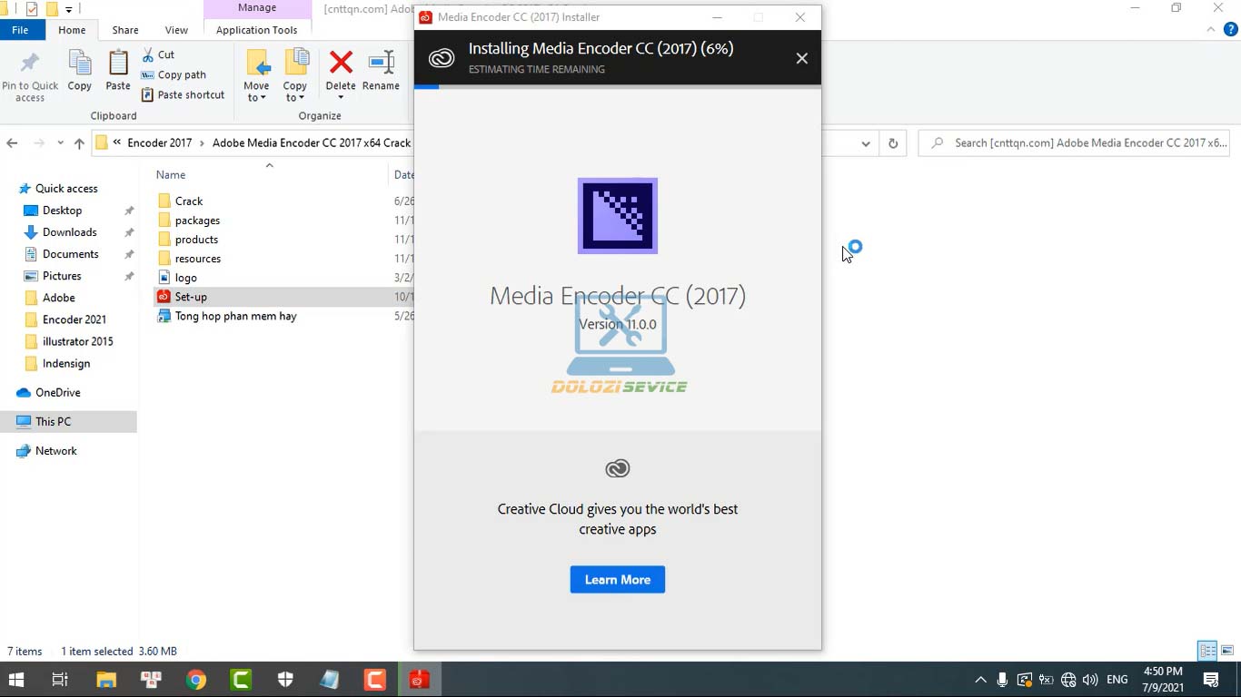 Đợi phần mềm Encoder 2017 Full Crack cài đặt hoàn tất