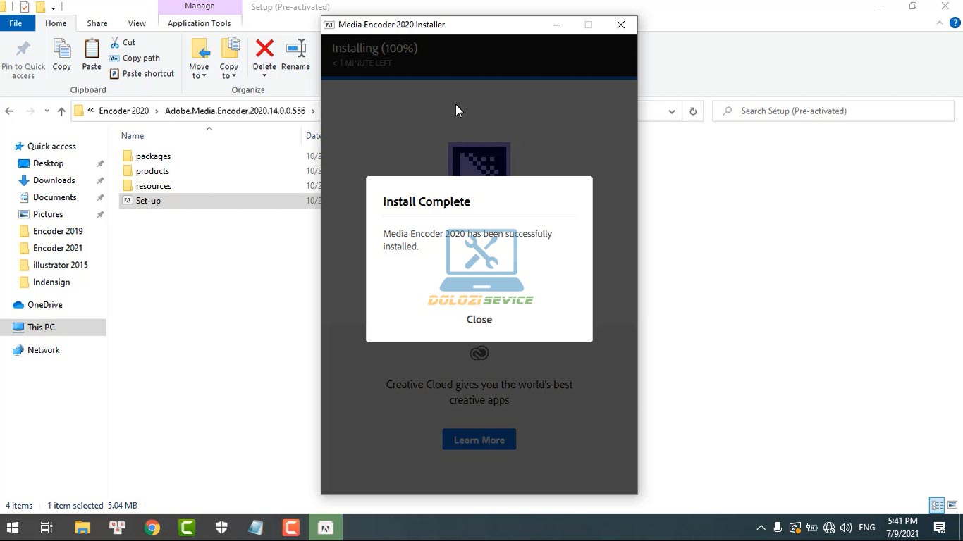 Hoàn tất cài đặt Encoder 2020 Full Crack