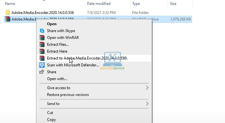 Giải nén phần mềm Encoder 2020