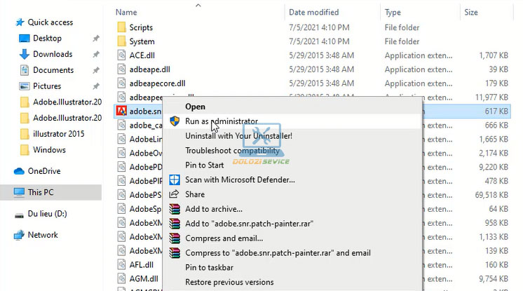Cách cài đặt và tải Illustrator 2015 đơn giản cho người dùng 18 Chạy phần mềm kích hoạt với quyền Admin