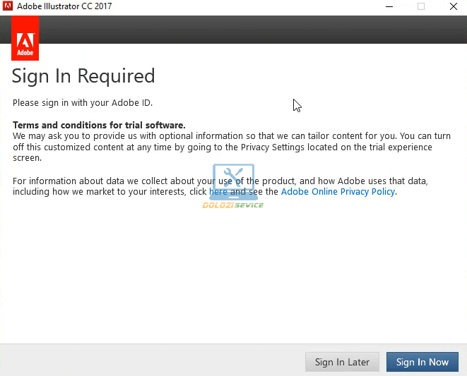 Chọn Sign In Later