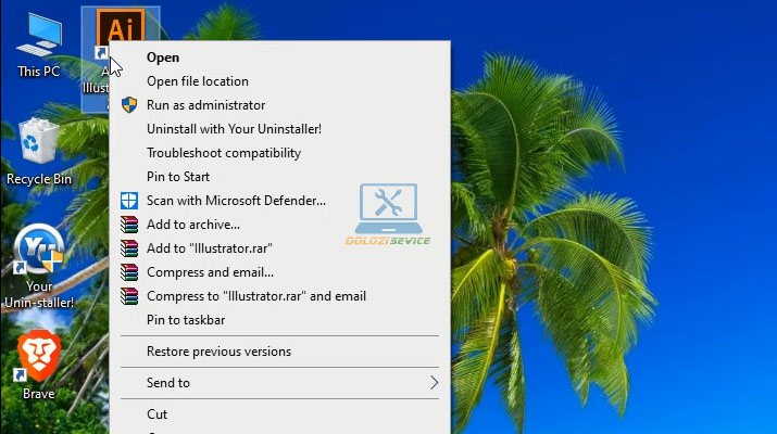 Mở thư mục cài đặt phần mềm Illustrator 2017