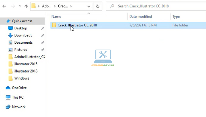 Mở thư mục chứa File kích hoạt bản quyền