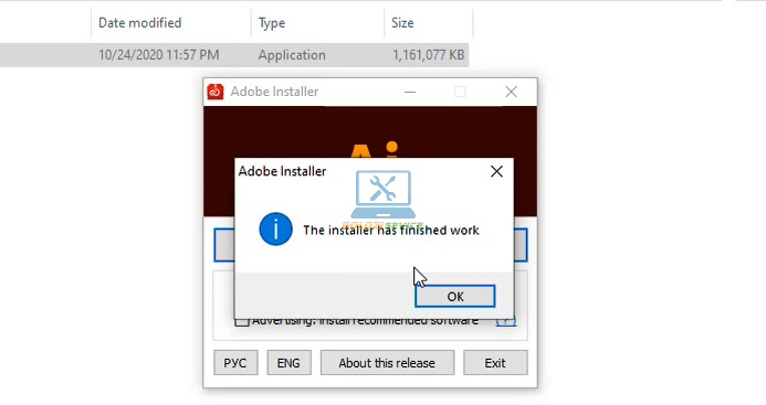 Hoàn tất cài đặt phần mềm Illustrator 2021 Full Crack