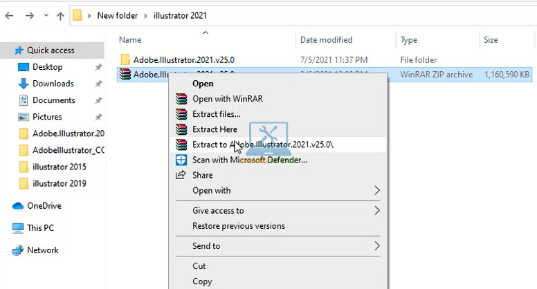 Giải nén phần mềm Illustrator 2021 Full Crack