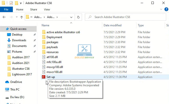 Chạy file cài đặt phần mềm Illustrator CS6 Full Crack