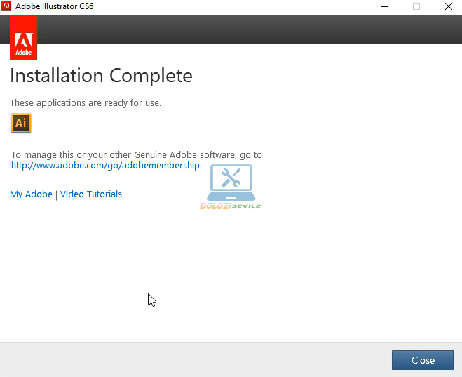 Hoàn tất cài đặt Illustrator CS6 Full Crack