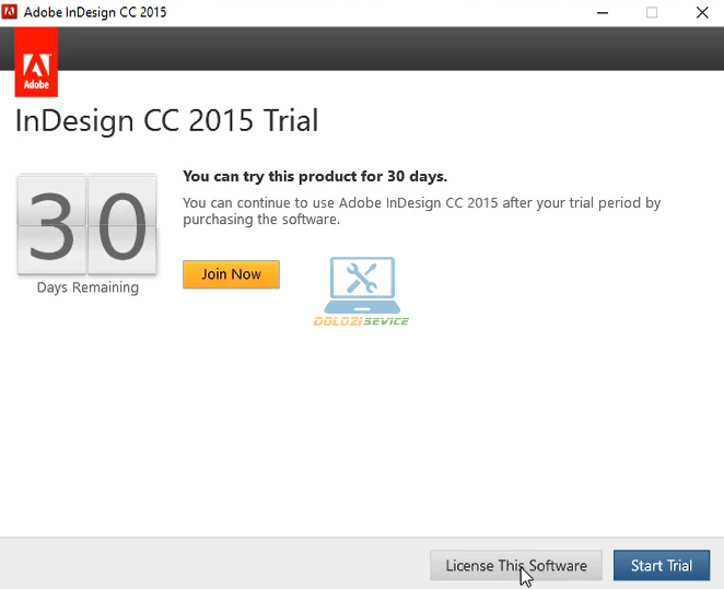 Hướng Dẫn Cài Đặt và Tải InDesign 2015 Đơn Giản 12 Chọn Start Trial