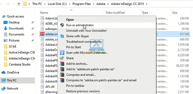 Hướng Dẫn Cài Đặt và Tải InDesign 2015 Đơn Giản 17 Chạy phần mềm kích hoạt với quyền Admin