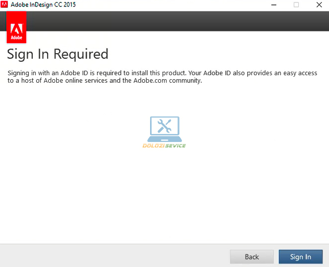 Hướng Dẫn Cài Đặt và Tải InDesign 2015 Đơn Giản 5 Chọn Sign In