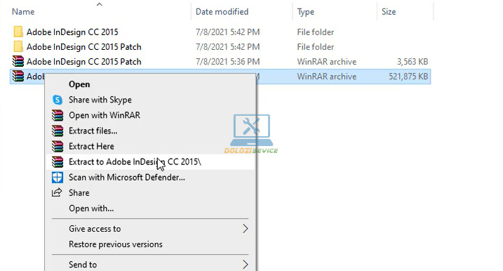 Hướng Dẫn Cài Đặt và Tải InDesign 2015 Đơn Giản 2 Giải nén phần mềm InDesign 2015