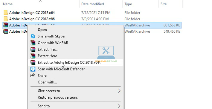 Giải nén phần mềm InDesign 2018 Full Crack