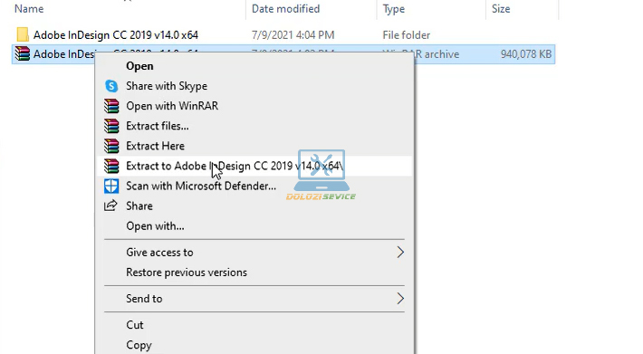 Giải nén phần mềm InDesign 2019 Full Crack