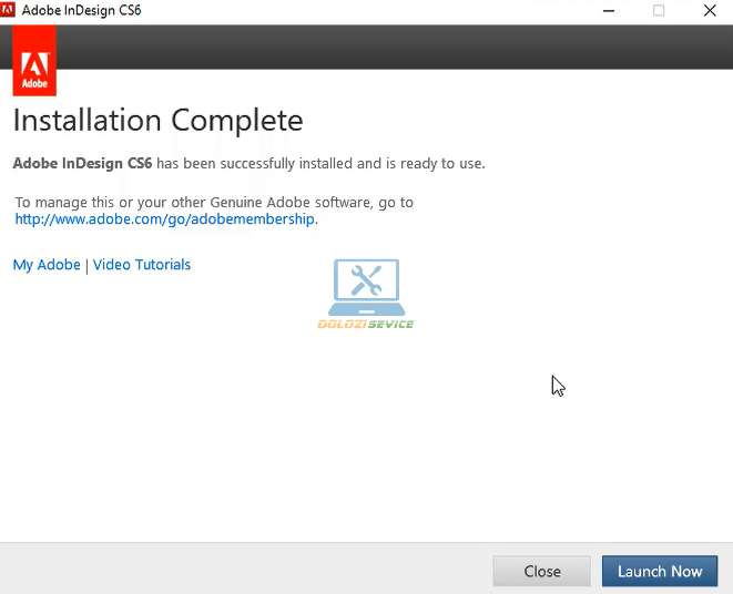 Hoàn tất cài đặt phần mềm InDesign CS6 Full Crack