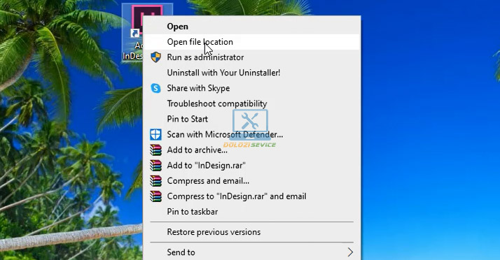 Mở thư mục cài đặt phần mềm InDesign CS6