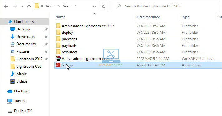 Hướng dẫn cài đặt và tải Lightroom 2017 dễ dàng 3 Chạy File cài đặt phần mềm
