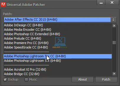 Hướng dẫn cài đặt và tải Lightroom 2017 dễ dàng 20 Chọn phần mềm cần kích hoạt bản quyền như hình