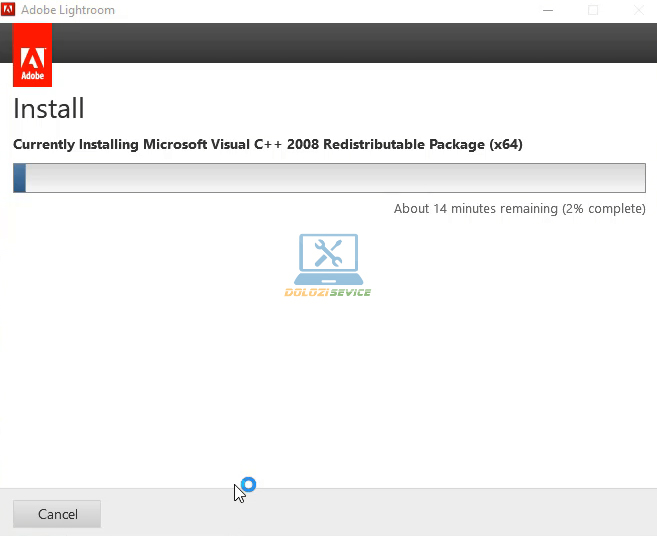 Hướng dẫn cài đặt và tải Lightroom 2017 dễ dàng 10 Đợi phần mềm Lightroom 2017 Full Crack cài đặt hoàn tất
