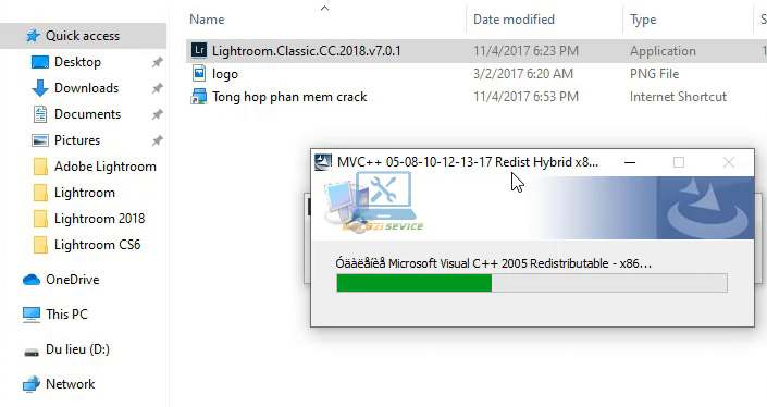 Visual C++ đang được cài đặt