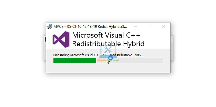 Visual C++ đang được cài đặt