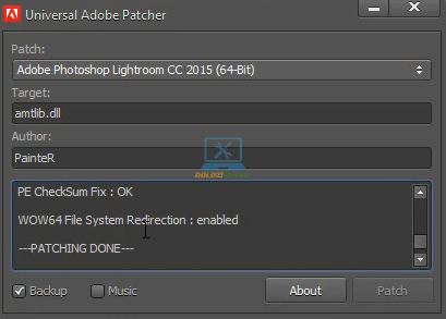 Kích hoạt bản quyền thành công Lightroom CS6 Full Crack