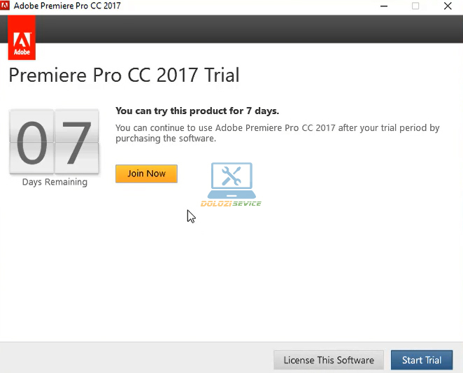 Hướng Dẫn Cài Đặt Premiere 2017 Và Tải Phần Mềm Miễn Phí 6 Chọn Start Trial
