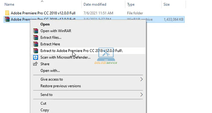 Giải nén phần mềm Premiere 2018 Full Crack