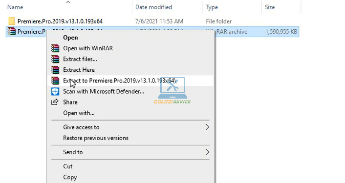 Giải nén phần mềm Premiere 2019 Full Crack