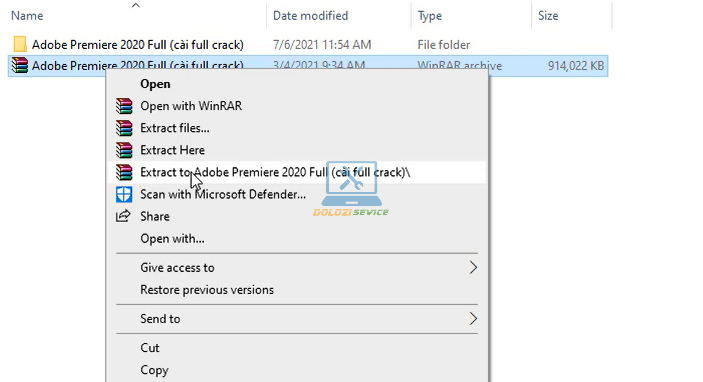 Cách cài đặt và tải Premiere Pro 2020 dễ dàng và nhanh chóng 3 Giải nén phần mềm Premiere 2020