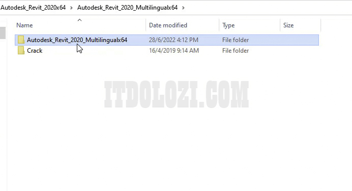Giải nén phần mềm Autodesk Revit 2020